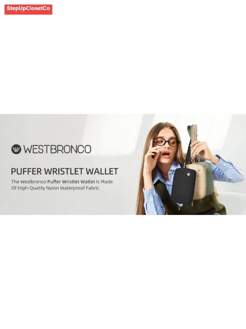 Quilted Nylon Wristlet Wallet RFID Blocking
